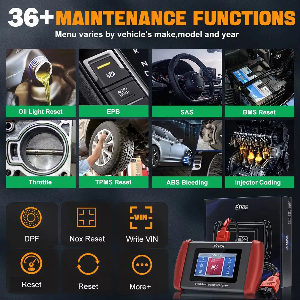XTOOL InPlus IP608 Automotive Scanner with 30 Plus Functions and Free Updates