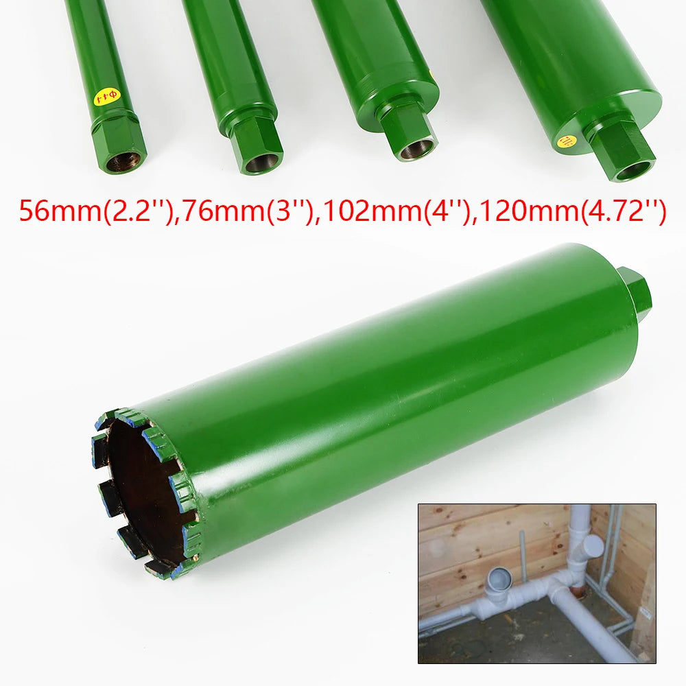 4Pcs Diamond Core Drill Bits Set for Concrete Dry Wet Drilling Tools M22 Thread 56mm to 120mm