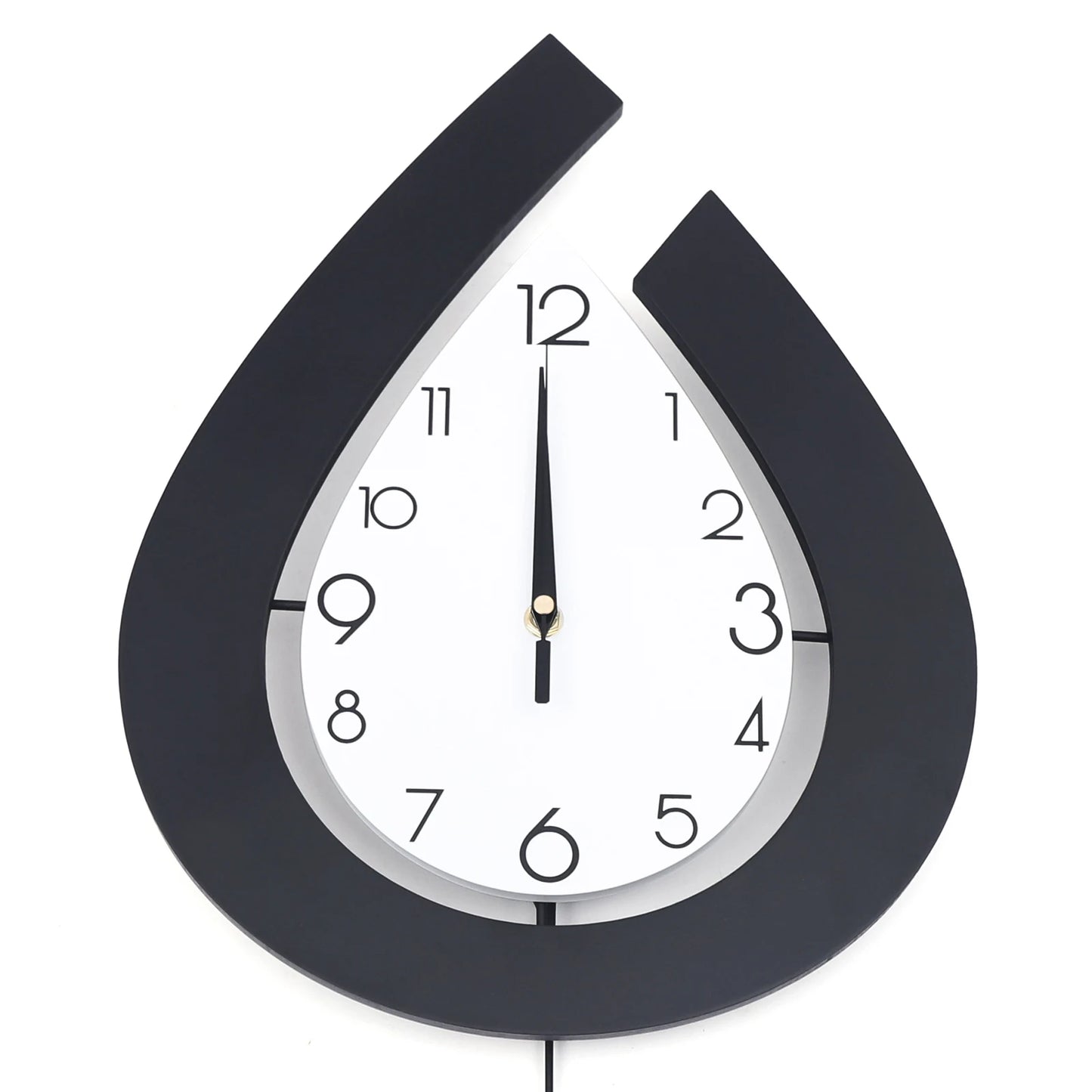 LOYALHEARTDY Large Swing Wall Clock Living Room Modern Decor Silent Pendulum Clocks Wall-Mount Teardrop Shape Clock Decoration