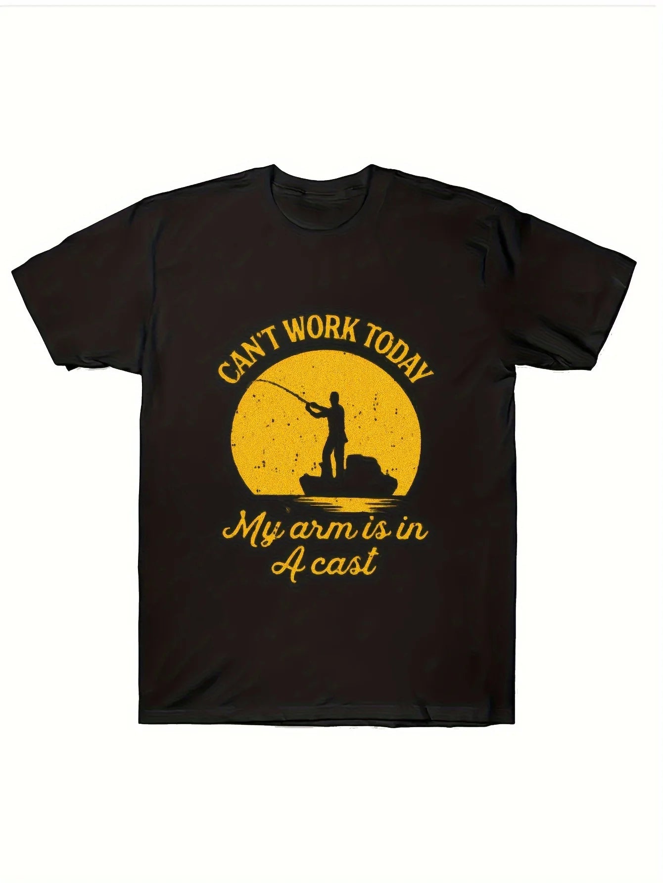Men's Funny Graphic Fishing T-Shirt 100 Percent Cotton Casual Summer Tee Top