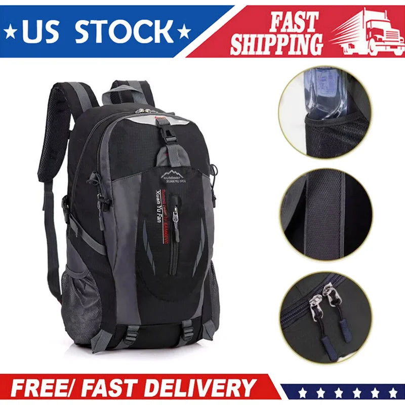 Men Women Travel Outdoor Backpack Rucksack for Camping Hiking and School Use