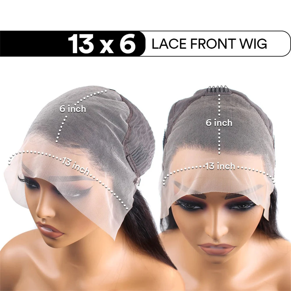 Honey Blonde Deep Wave Lace Front Wig 30 Inch Human Hair Curly Wig for Women