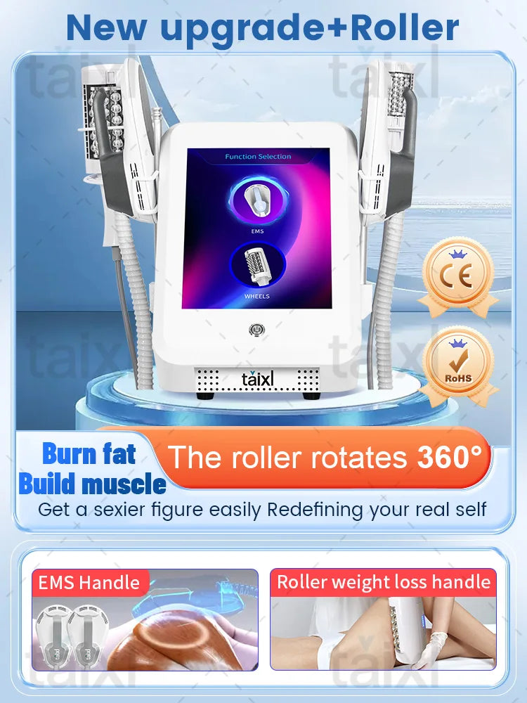 Body Shaping 2 in 1 EMS Fat 5D Massage Roller for Muscle Relaxation and Exercise
