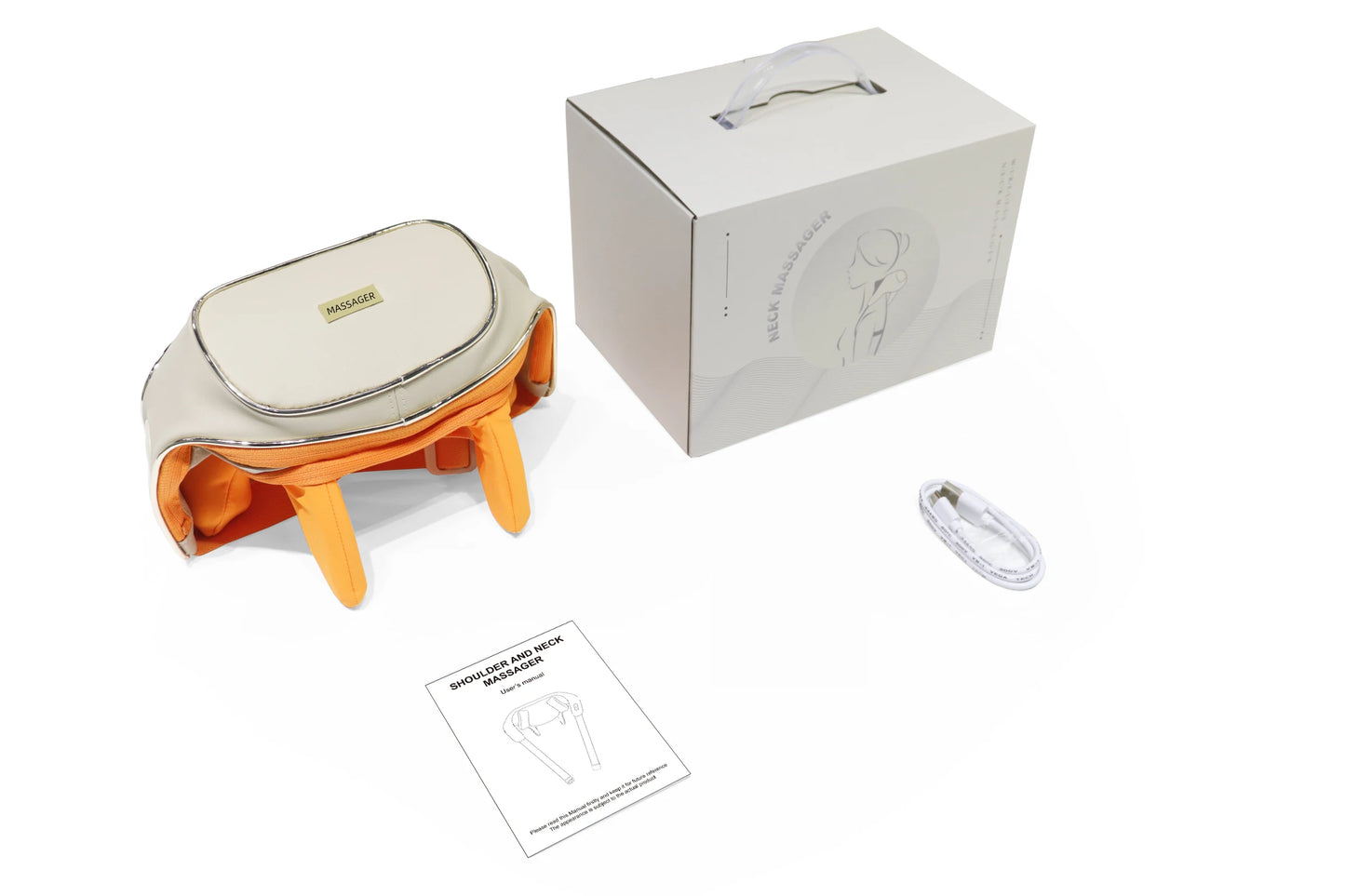 Mini Cervical Massager Rechargeable Neck and Shoulder Kneading Massager with Heat