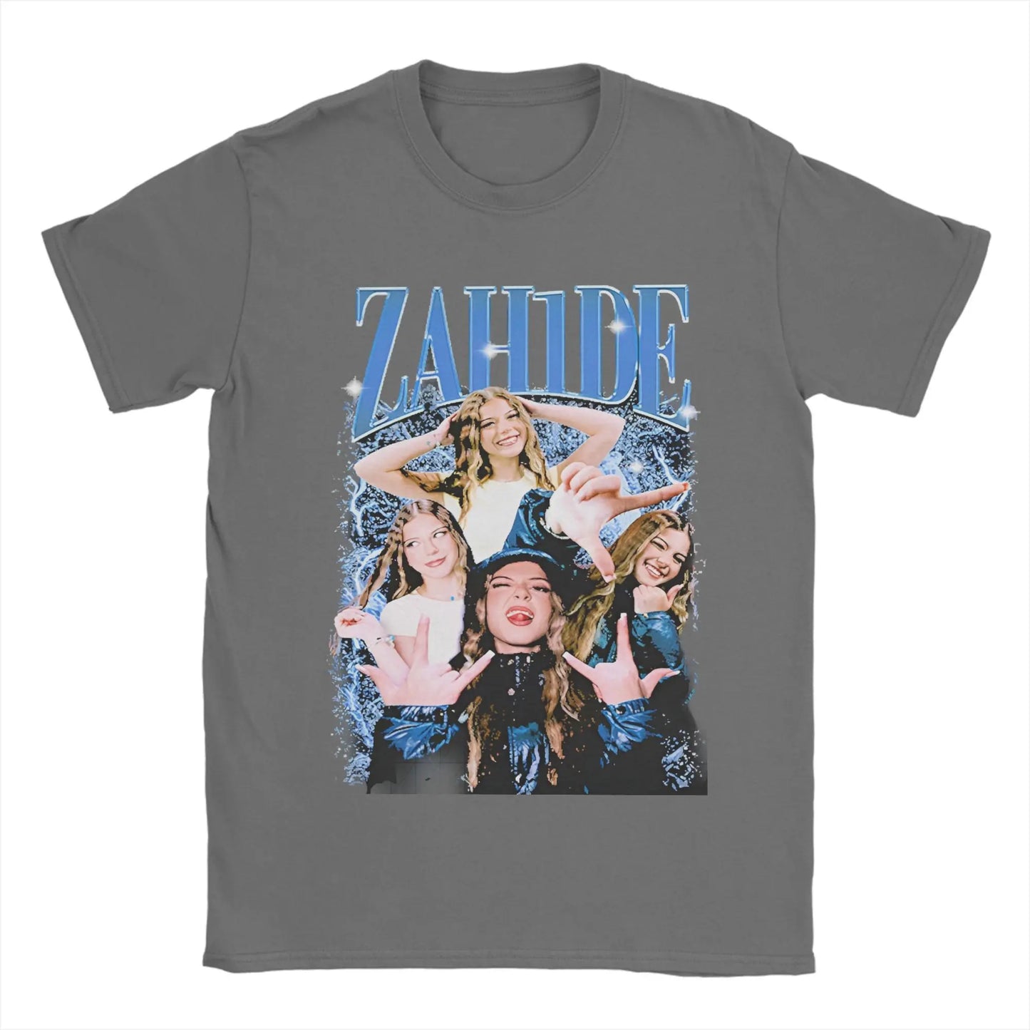 Men's Retro Zahide Bootleg Graphic T-Shirt 100 Percent Cotton Short Sleeve Tee
