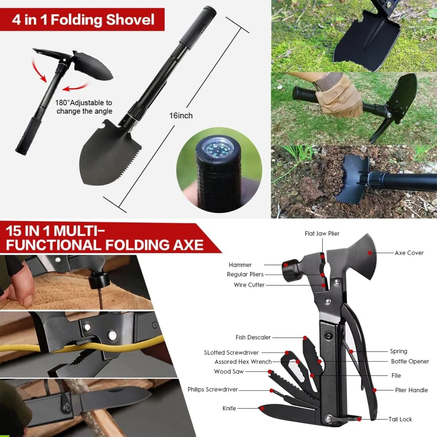 Comprehensive 222 Piece Survival Kit with First Aid Gear for Camping and Outdoor Adventures
