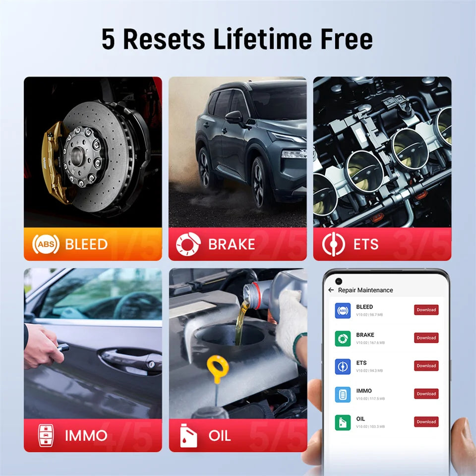 Thinkcar BD6 OBD2 Scanner Full System Diagnostic Tool Wireless Code Reader for Android iPhone