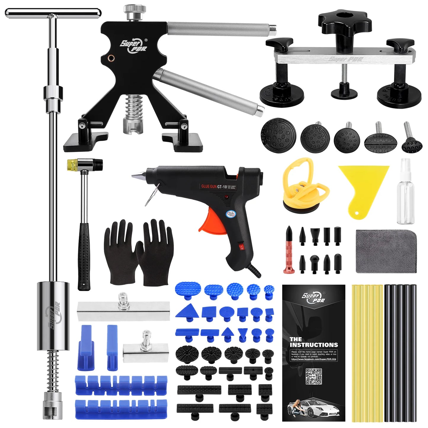 PDR Auto Paintless Dent Removal Kit Suction Cup Tool Set for Car Body Repair