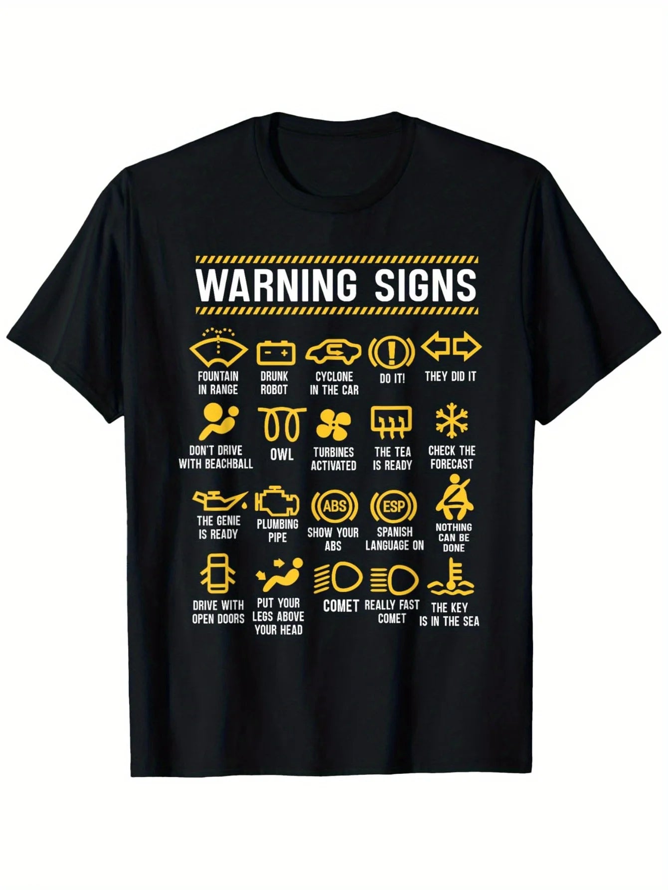 Funny Car Mechanic T-Shirt Warning Signs 101 100 Percent Cotton Perfect Gift for Men