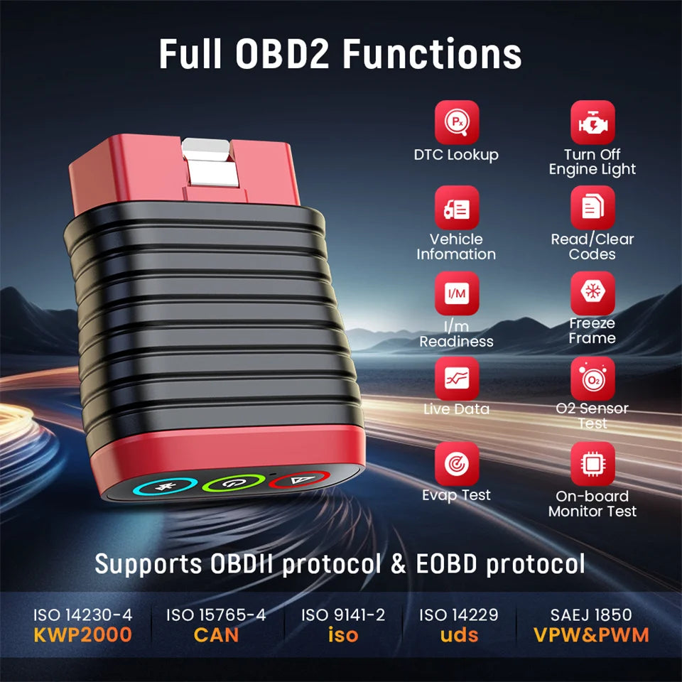 Thinkcar BD6 OBD2 Scanner Full System Diagnostic Tool Wireless Code Reader for Android iPhone