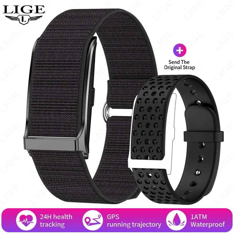LIGE No Screen Smart Watch 20 Day Battery Life Blood Oxygen Pressure Monitoring Bracelet