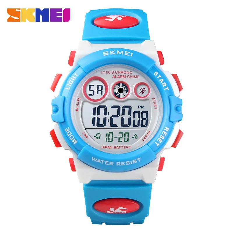 Skmei Colorful LED Waterproof Children's Watch Multi-Functional Transparent Design