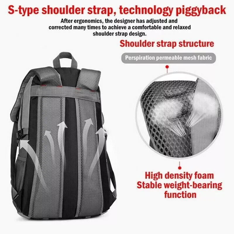 Men Women Travel Outdoor Backpack Rucksack for Camping Hiking and School Use