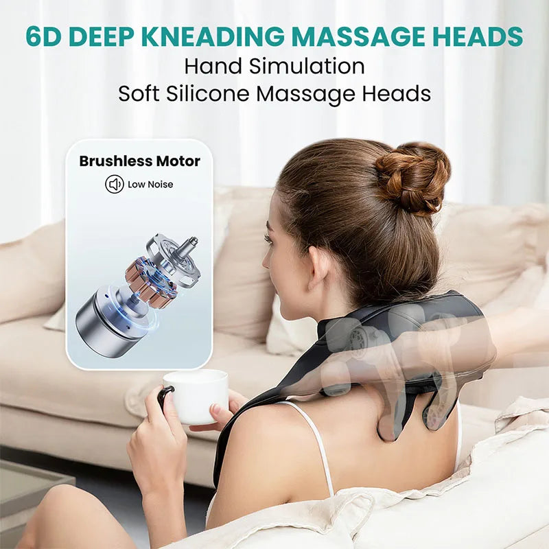 Nekteck Wireless Neck and Back Massager for Relaxation and Comfort at Home