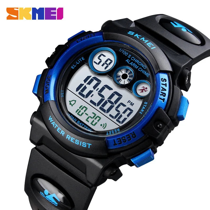 Skmei Colorful LED Waterproof Children's Watch Multi-Functional Transparent Design