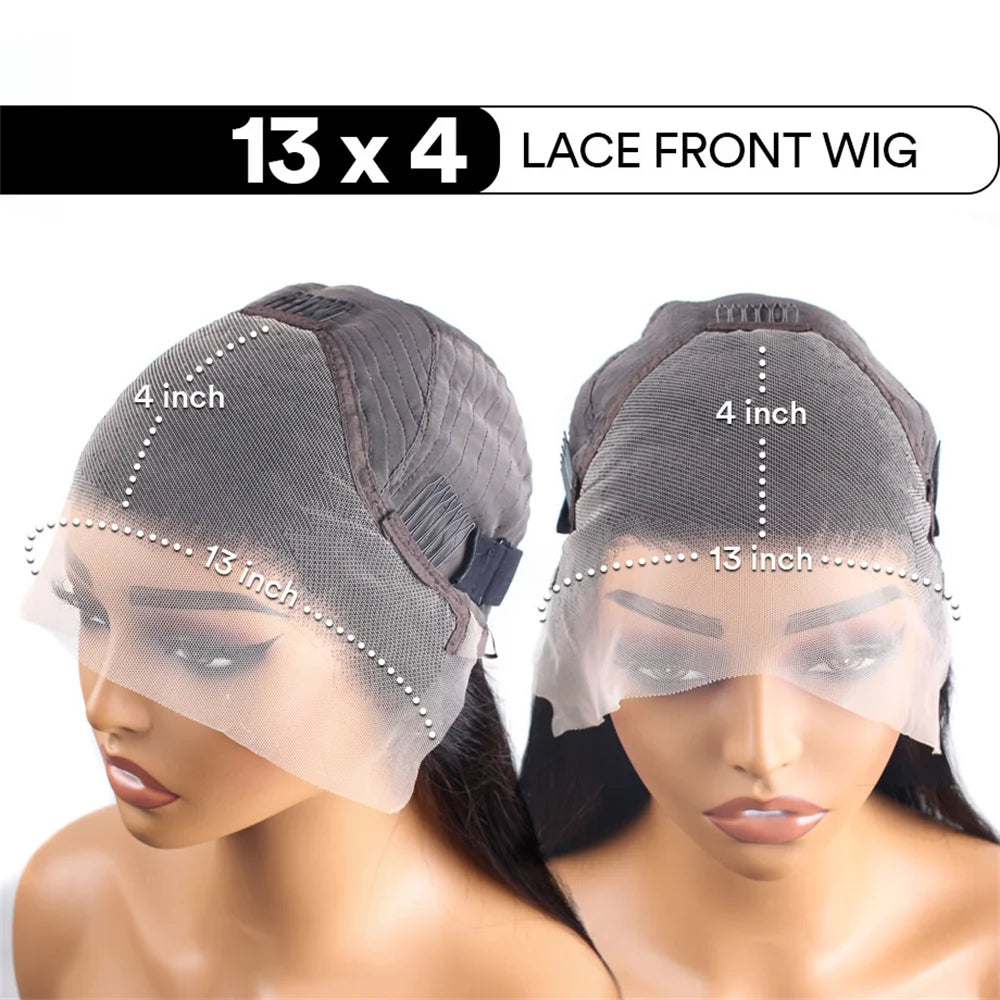 Honey Blonde Deep Wave Lace Front Wig 30 Inch Human Hair Curly Wig for Women