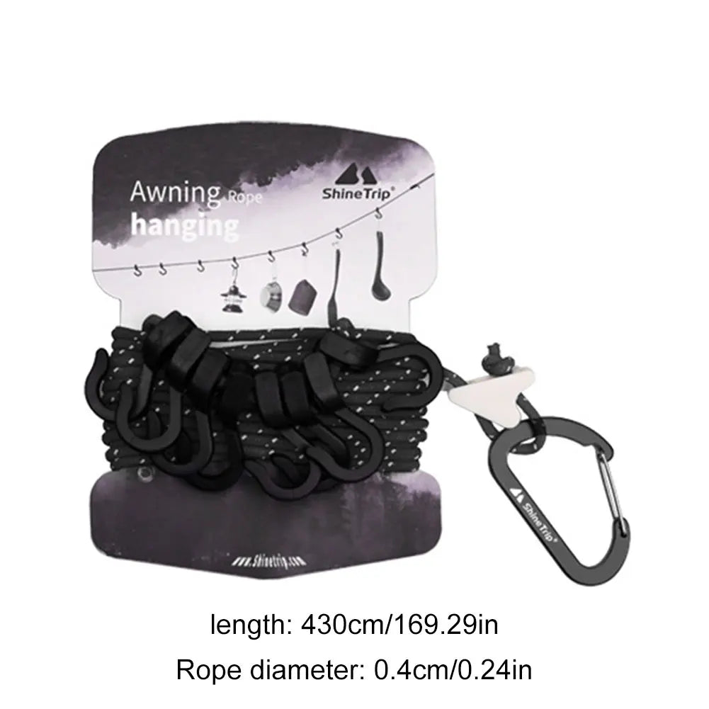 Multifunctional Camping Storage Strap Outdoor Clothesline for Hiking and Backpacking