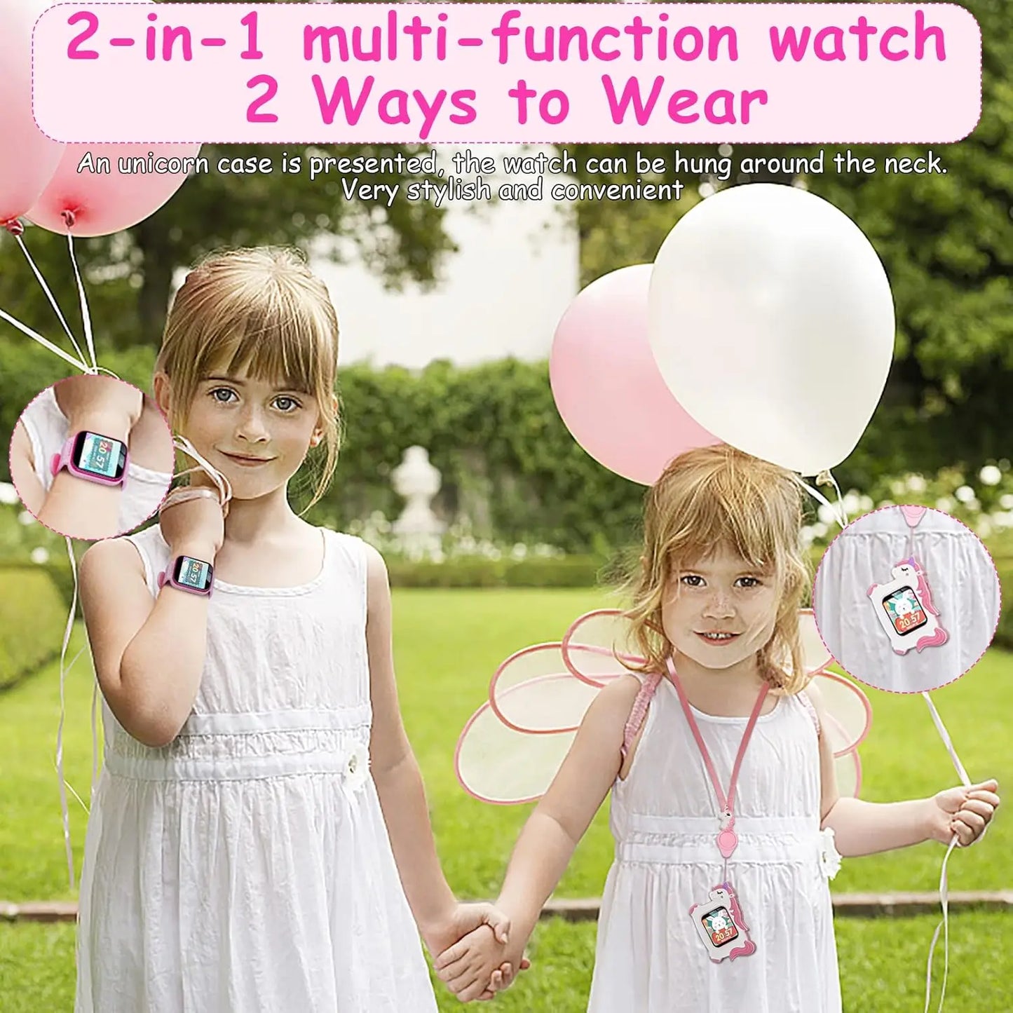 Kids Smart Watch with Rotatable Camera Touch Screen Music Pedometer and Games