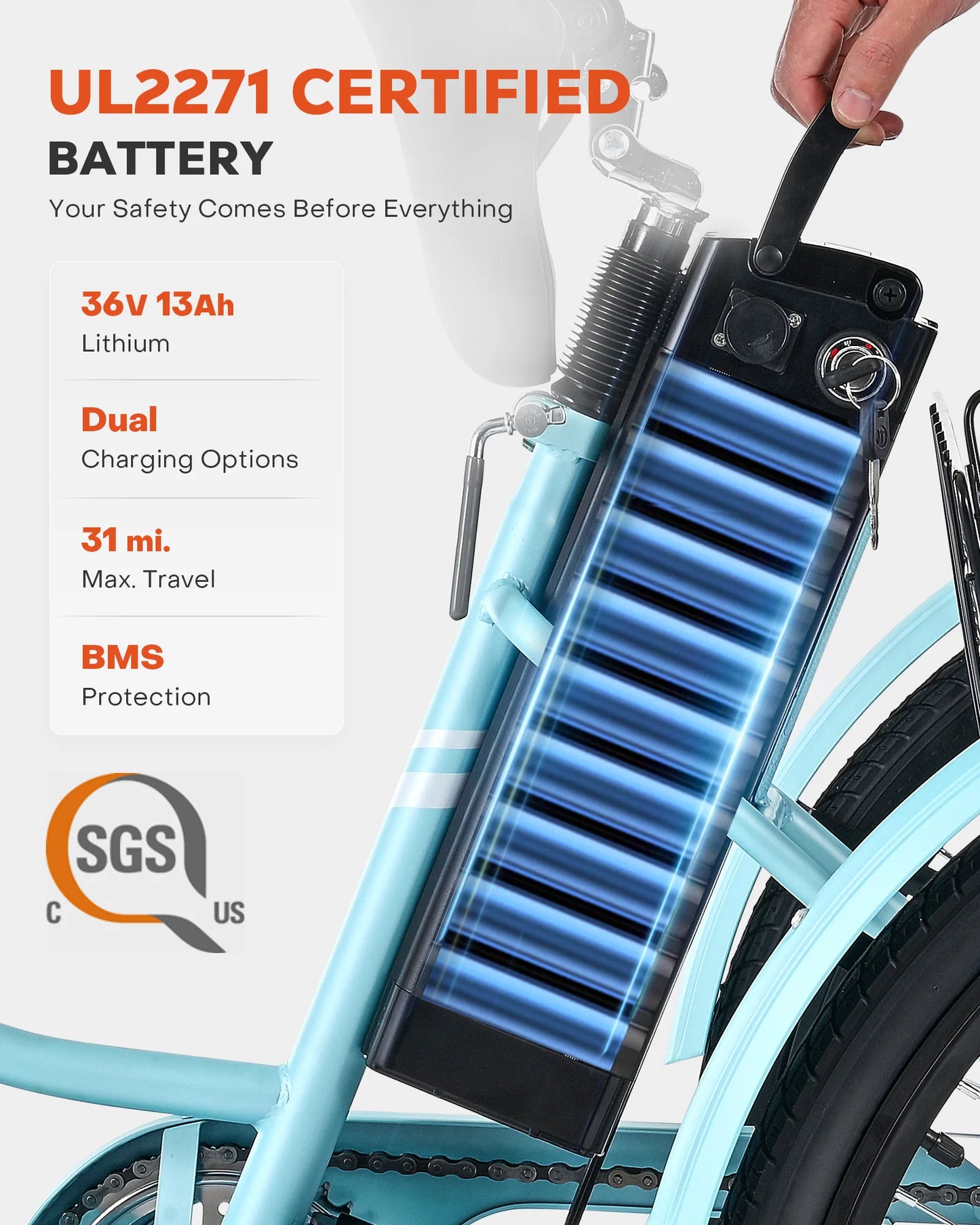 Electric Tricycle for Adults with 250W Motor and 36V Battery 3 Wheel Electric Bicycle
