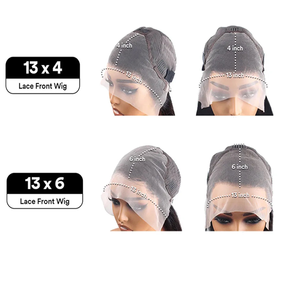 Ombre HD Lace Front Wig 13x6 Deep Wave Brazilian Human Hair Curly Wig for Women