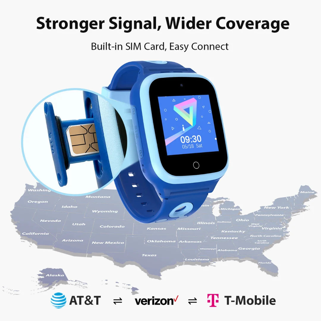 4G Smart Watch for Kids with Unlimited Talk Text GPS Camera and Class Mode