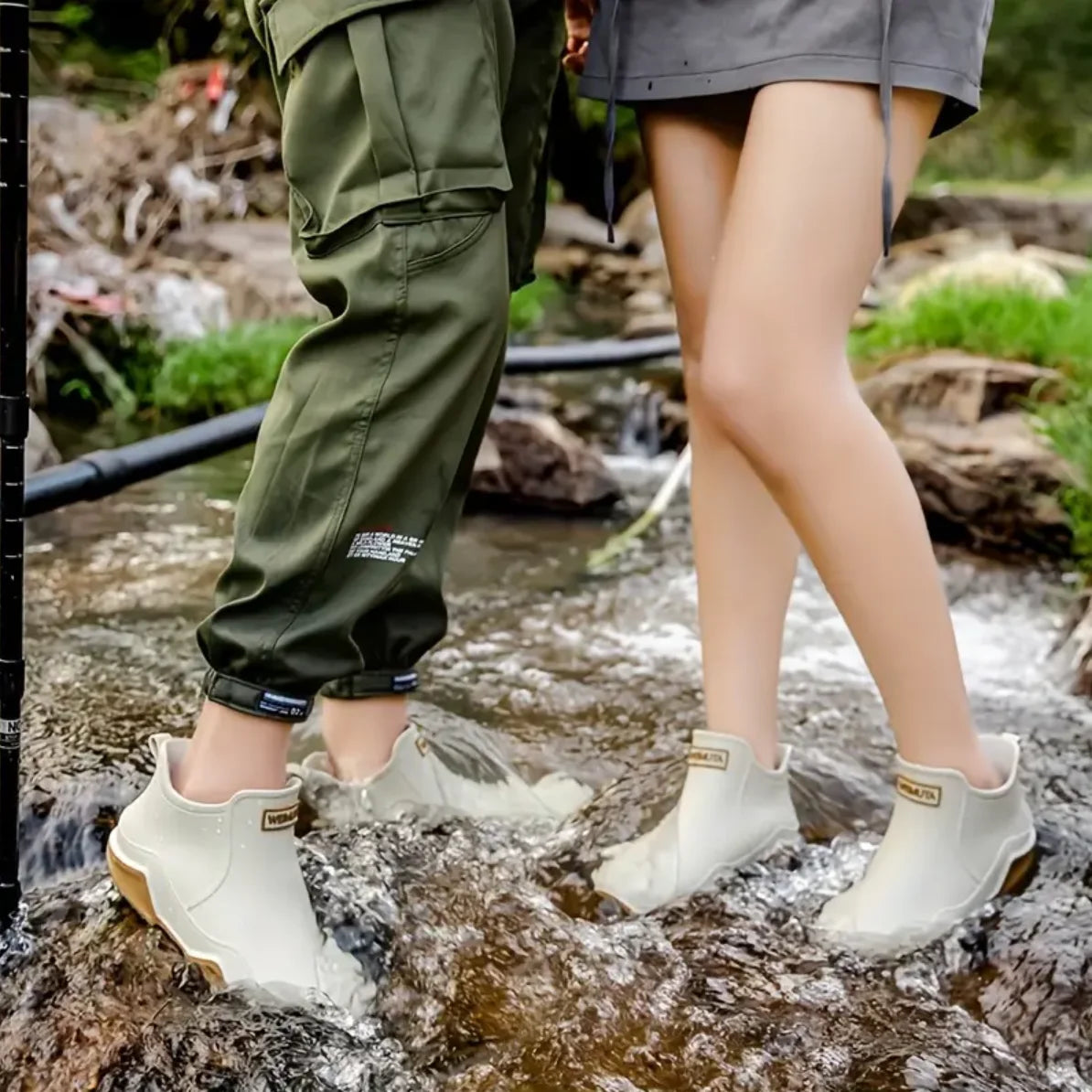 Trendy Waterproof Outdoor Kitchen Rain Boots for Adults Non-Slip Fishing and Motorcycle Shoes