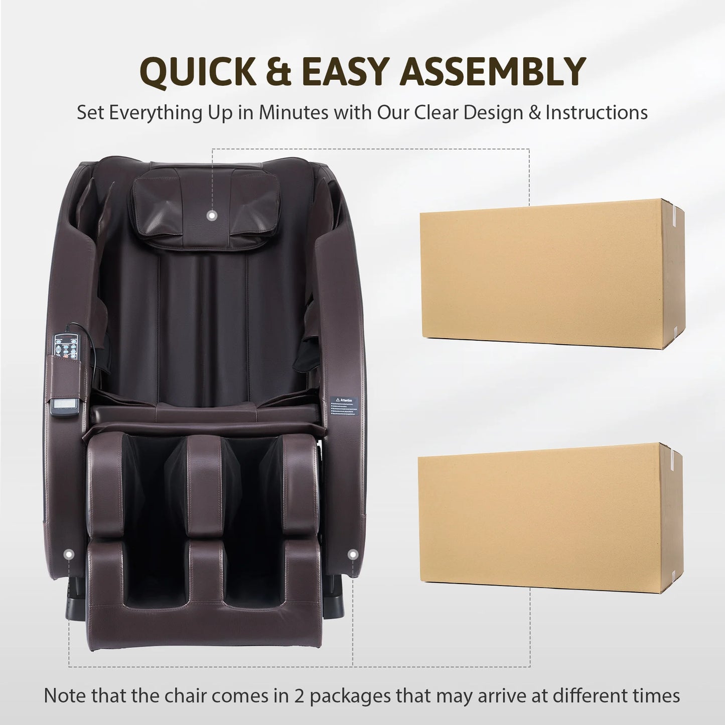 Massage Chair with SL Track 22 Nodes Foot Rollers and Bluetooth Speakers for Ultimate Relaxation