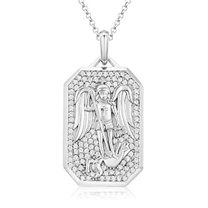 S925 Moissanite Streamline Tag Pendant Necklace for Unisex with Free 2MM Steel Chain