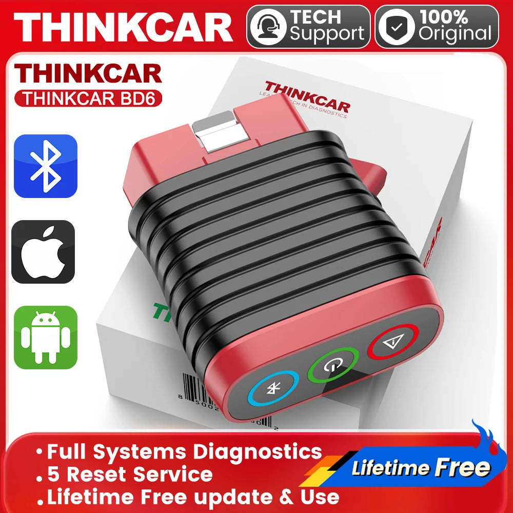 Lifetime Free Update THINKCAR BD6 OBD2 Scanner Bluetooth All System Diagnostic Tool