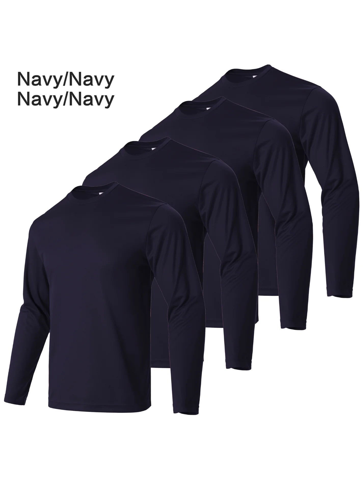 4 Piece Men's Solid Color Round Neck T-Shirts Quick Drying Breathable Fitness Wear