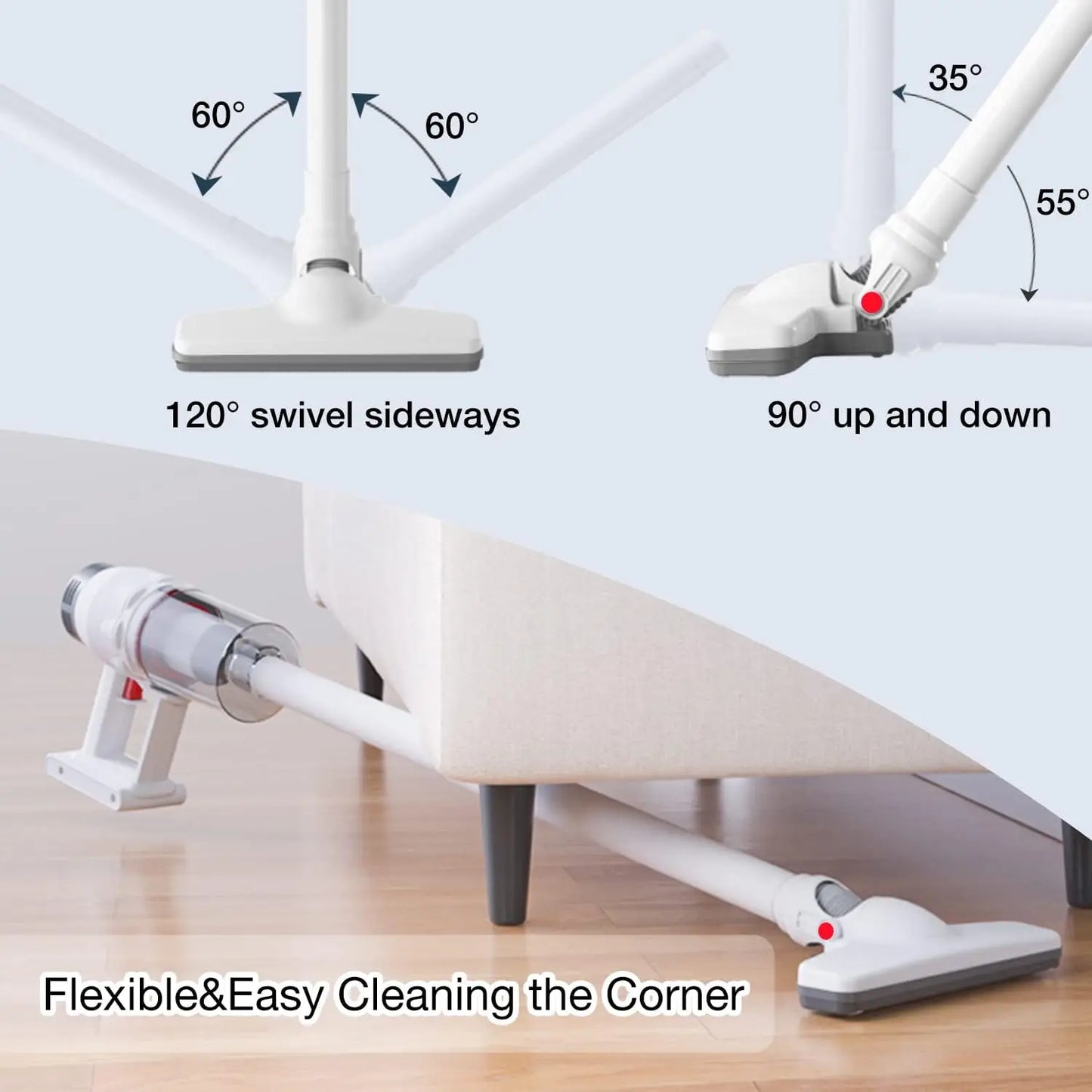 Cordless Handheld Vacuum Cleaner 5-in-1 Lightweight for Pet Hair and Hardwood Floors