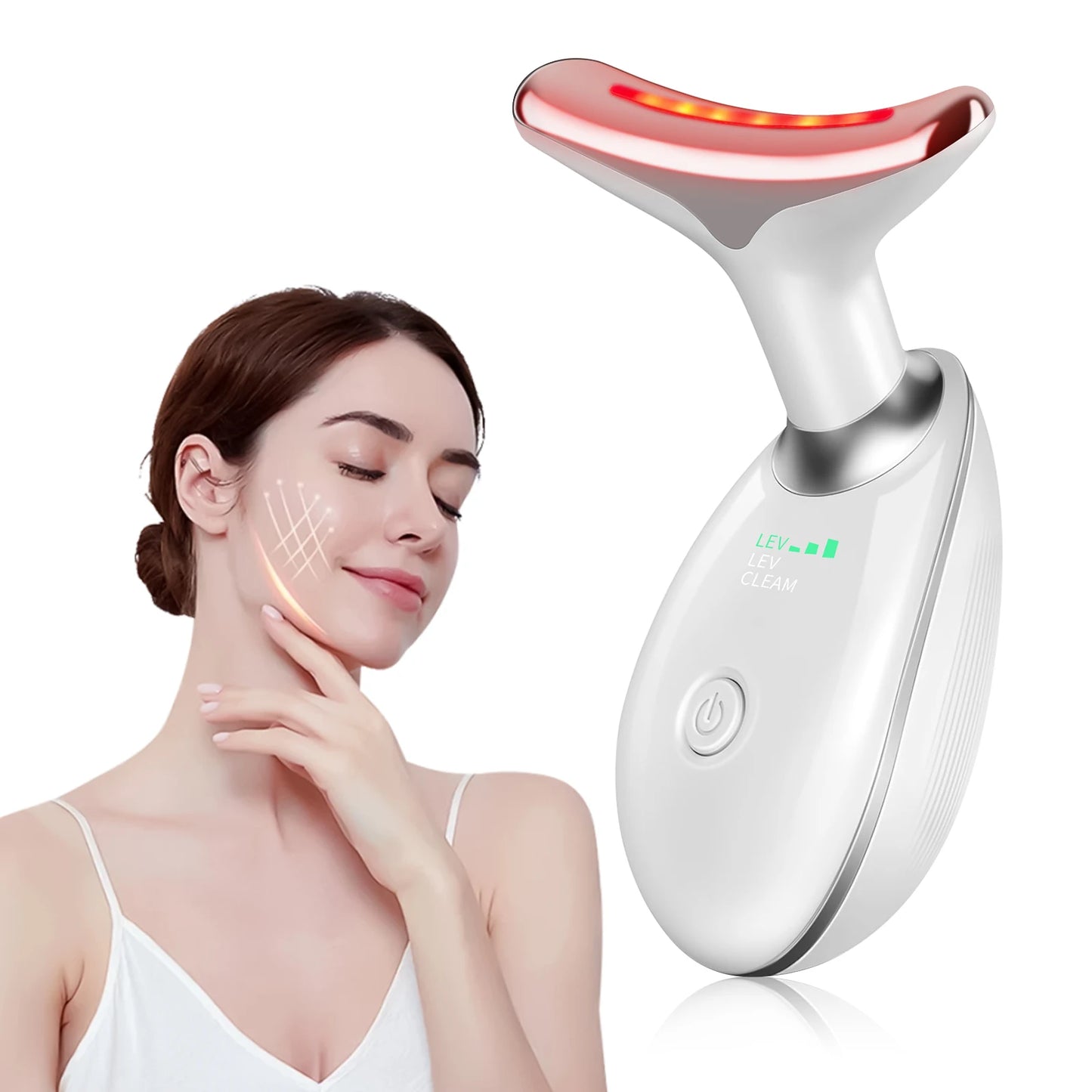 2025 Upgraded Neck Massager Portable USB Charging Dual Ring Roller Lifting Gift for Women