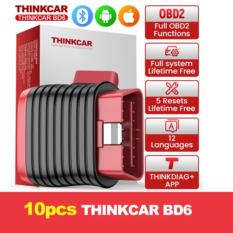 Lifetime Free Update THINKCAR BD6 OBD2 Scanner Bluetooth All System Diagnostic Tool
