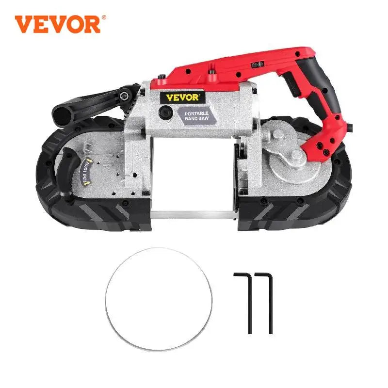 VEVOR Portable Band Saw 5 Inch Cutting Capacity Cordless 10 Amp Motor for Metal and Wood
