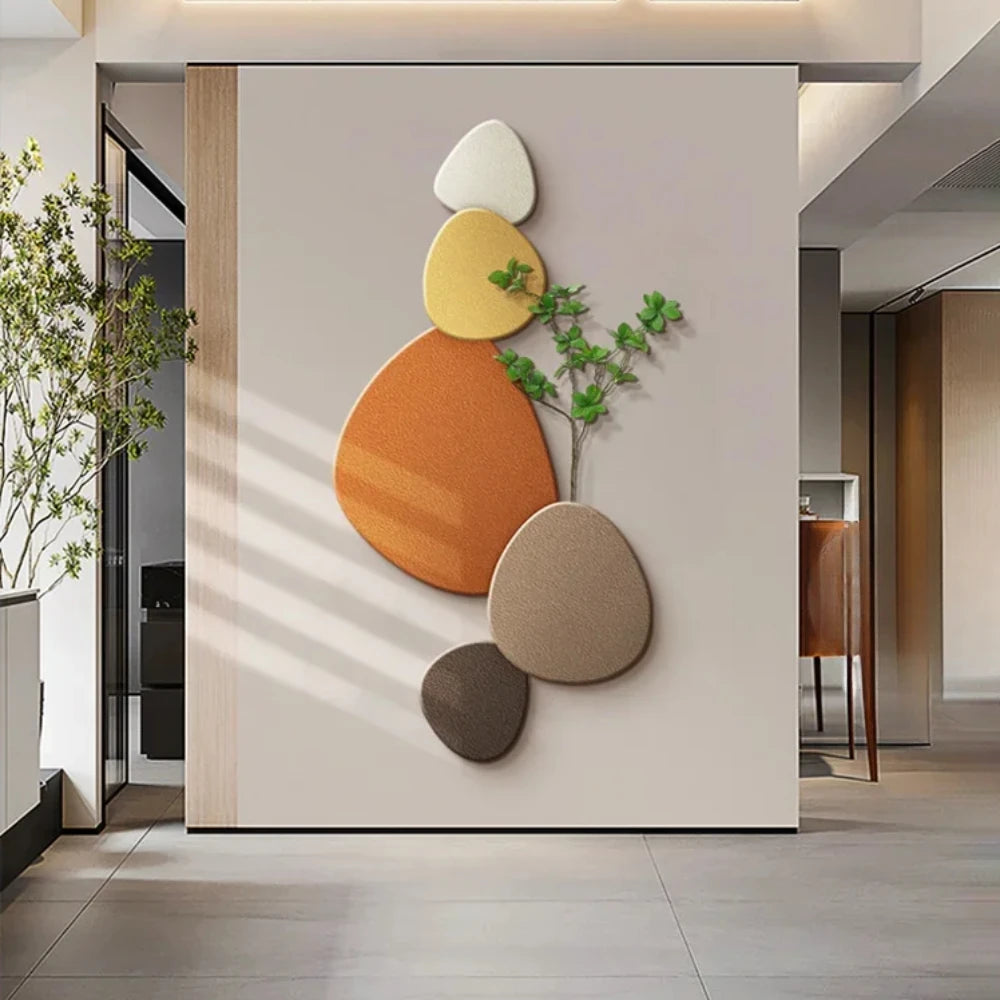 2024 New Restaurant Living Room Bedroom Foyer Decorative Painting Wall Lamp Green Plant Wall Painting Corridor Lamp