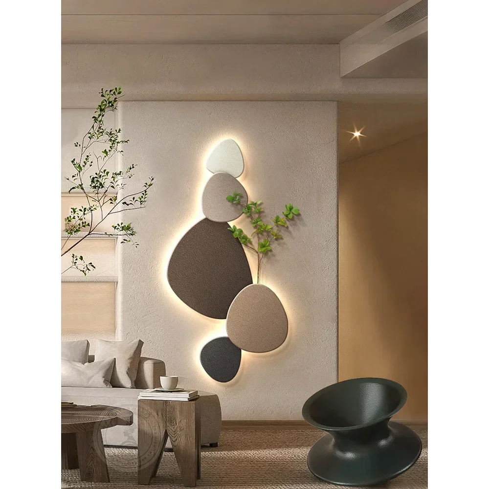 2024 New Restaurant Living Room Bedroom Foyer Decorative Painting Wall Lamp Green Plant Wall Painting Corridor Lamp