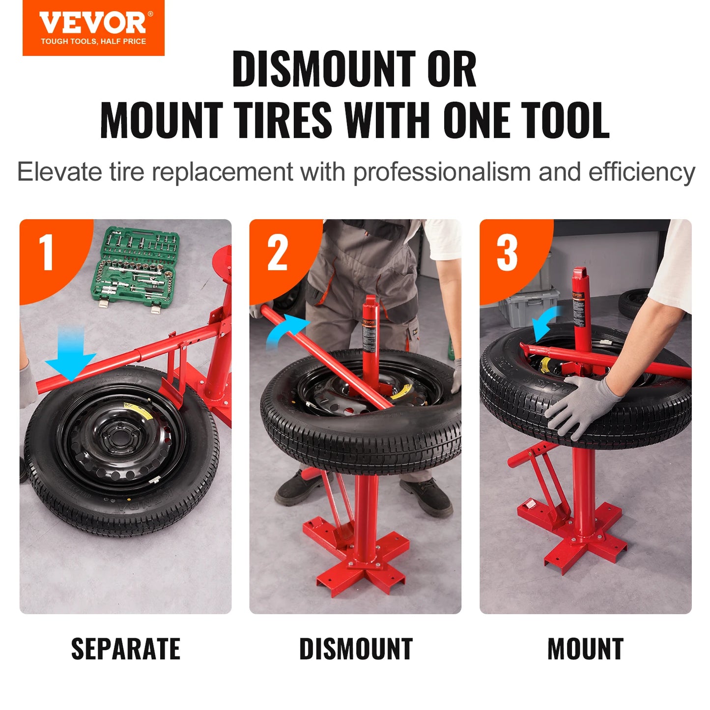 SucceBuy Portable Manual Tire Changer Bead Breaker Tool for Cars Trucks and Motorcycles