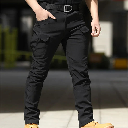 Men's Waterproof Cargo Pants with Multi Pockets Casual Jogger Trousers for All Seasons