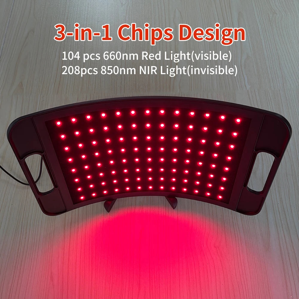 Red Light Therapy Lamp for Face and Body with Adjustable Stand and Timer 660nm 850nm