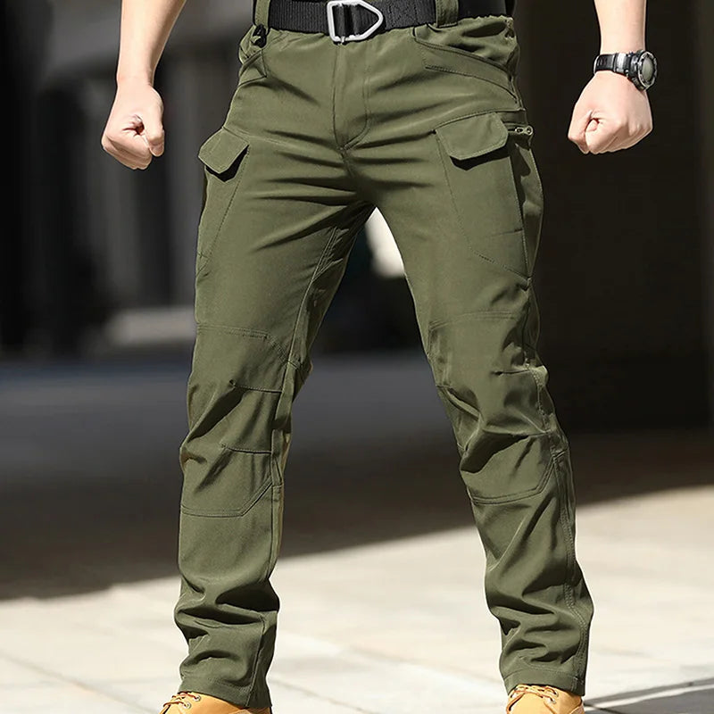 Men's Waterproof Cargo Pants with Multi Pockets Casual Jogger Trousers for All Seasons