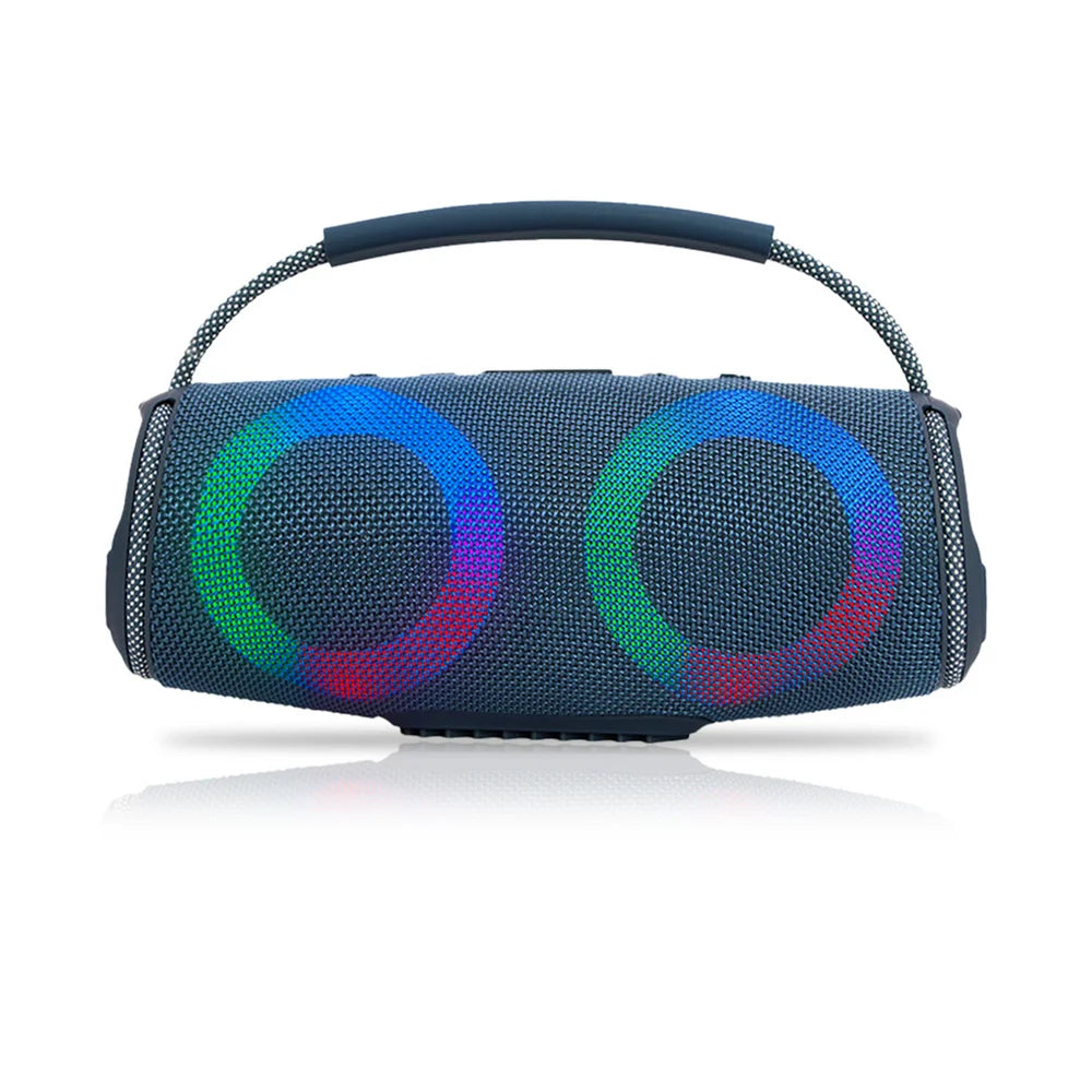 Powerful Bluetooth Speaker with LED Light Portable Outdoor Sound Box Dual Subwoofers
