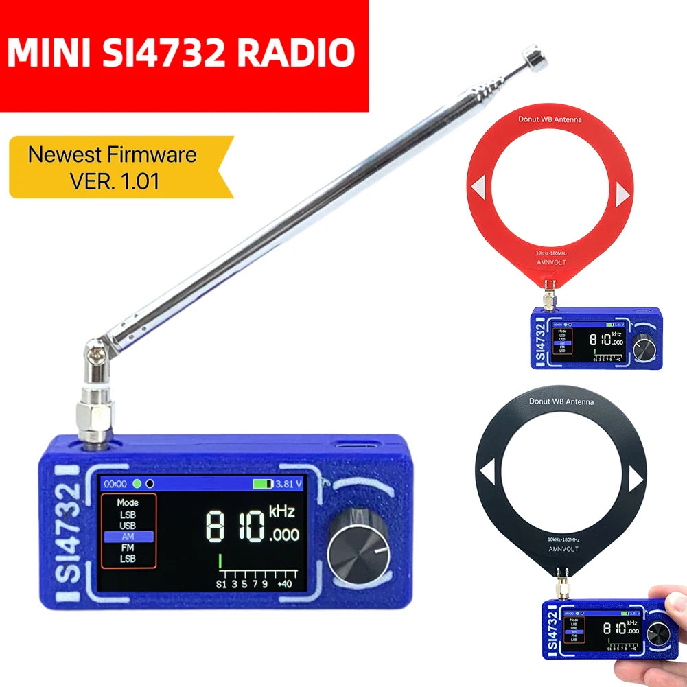 Upgraded AMNVOLT ATS Mini Pro Pocket Radio Full Band DSP Receiver with Newest Firmware