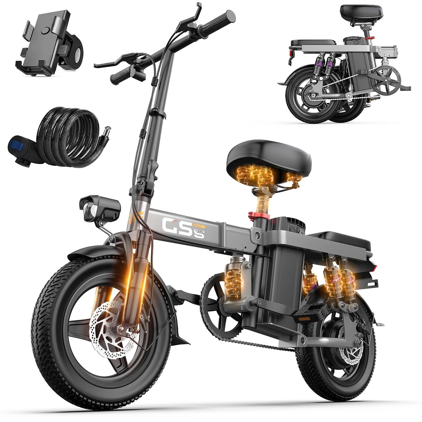 Folding Electric Bike for Adults and Teens 750W Motor 35 Miles Commuter Ebike