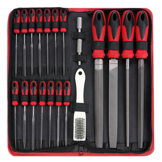 57 Piece Metal and Wood File Rasp Set with High Carbon Steel Tools for Woodworking