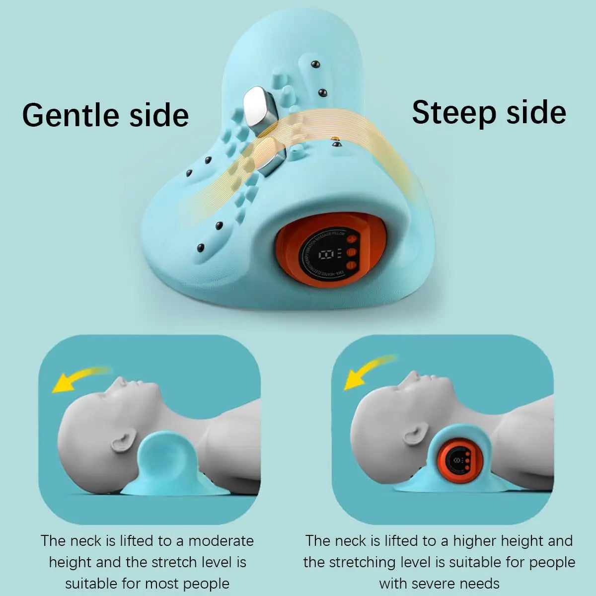 Electric Neck Massager Pillow with Finger Pressure Relief for Back and Shoulder Relaxation