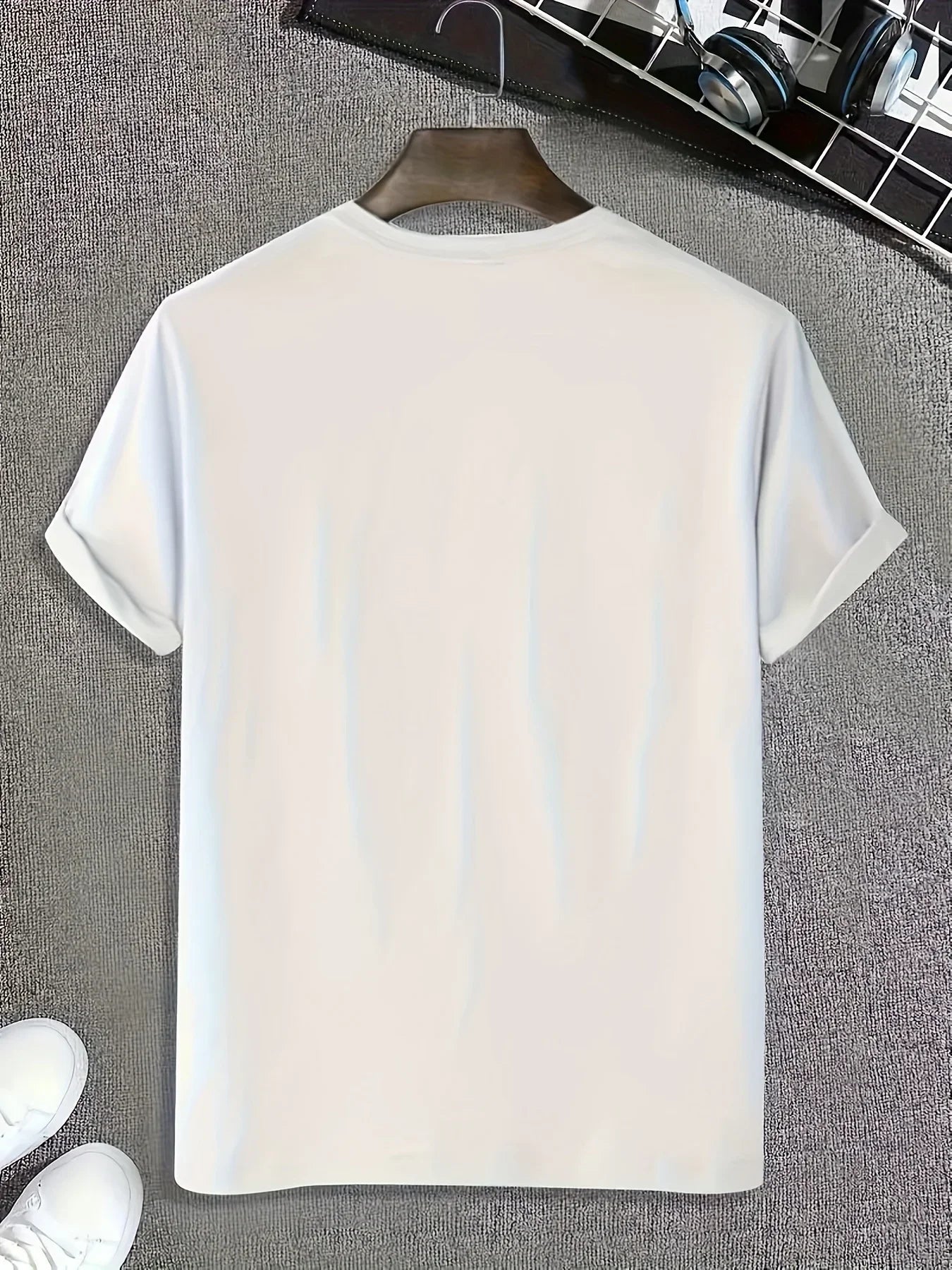 Men's 100 Percent Cotton Hell and Heaven Graphic Tee Casual Round Neck T-Shirt