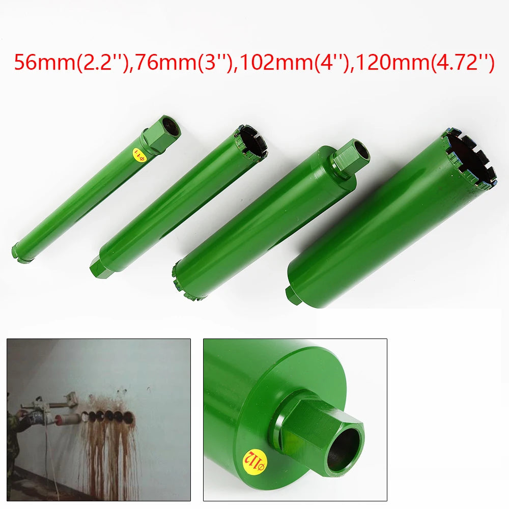 4Pcs Diamond Core Drill Bits Set for Concrete Dry Wet Drilling Tools M22 Thread 56mm to 120mm