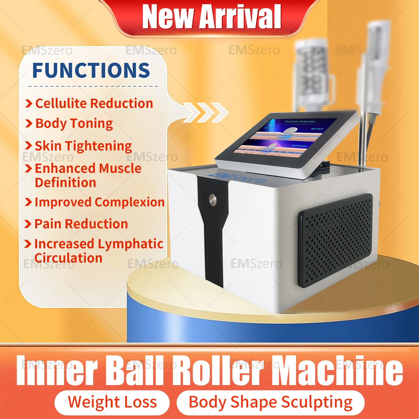 Hi-emt Emszero Neo RF Body Sculpt Machine with 360 Degree Rolling for Cellulite Reduction