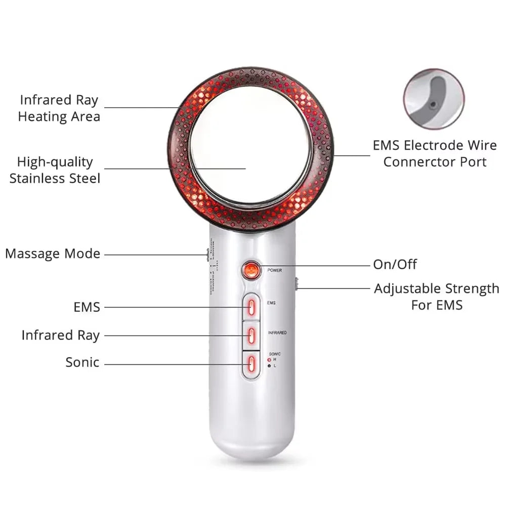 3 in 1 Ultrasonic Cavitation Machine for Weight Loss and Body Slimming Massage
