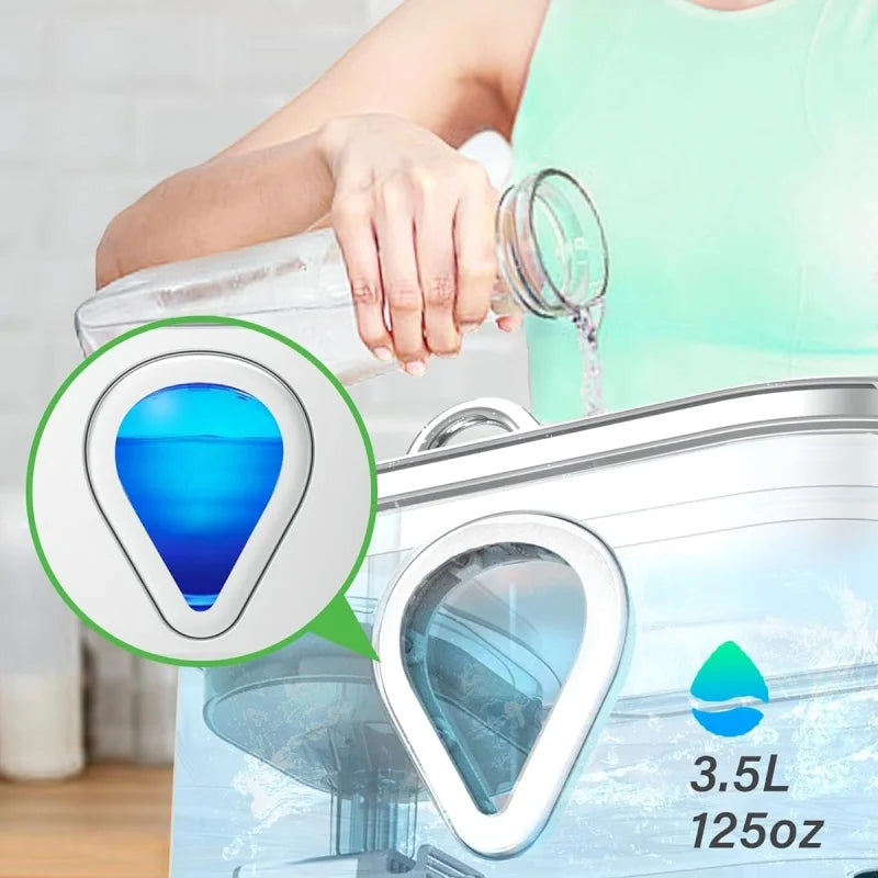 3.5L Automatic Stainless Steel Pet Water Dispenser with LED Lighting for Cats